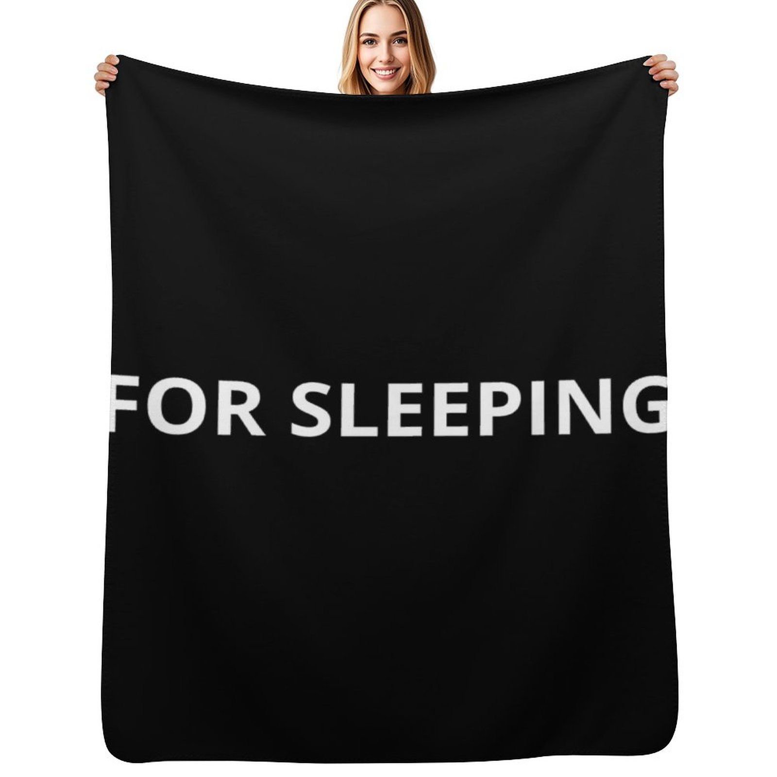 3D Printing Quotation - For Sleeping Quotation Marks White Throw