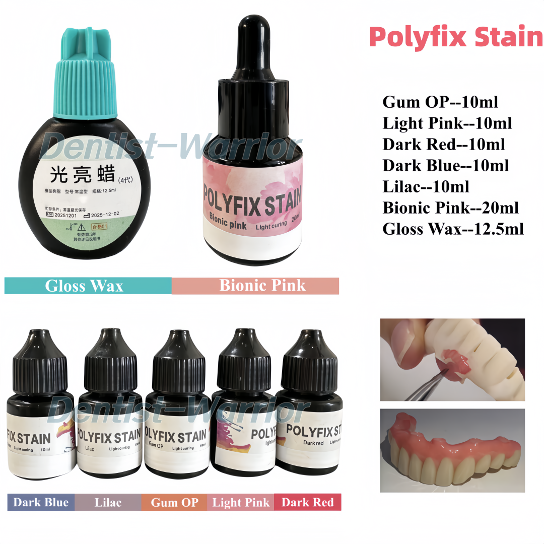 3D Printing Dental - Dental Polyfix Stain Gum Light Cure