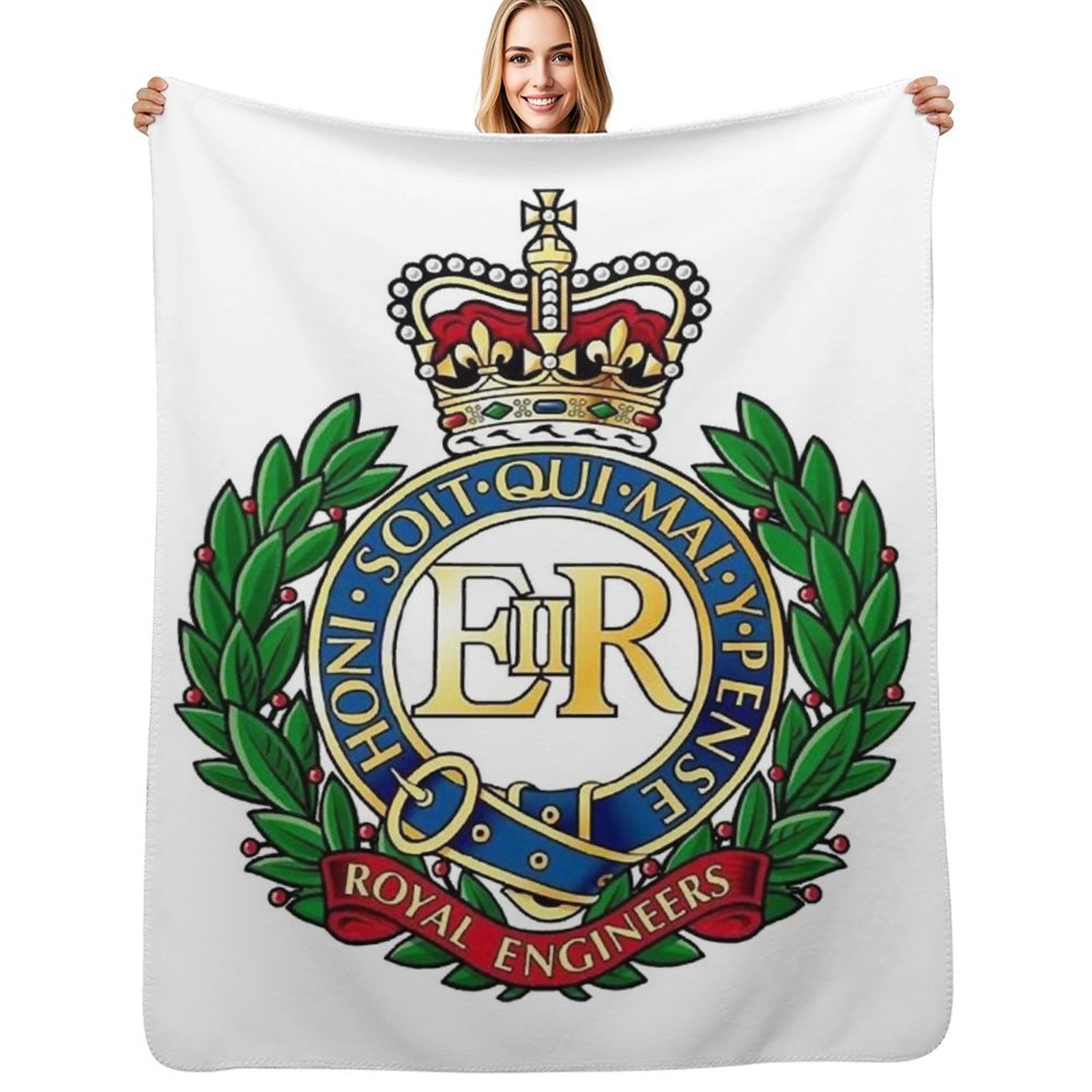 3D Printing Engineer - Royal Engineers. Badge. On Navy. Classic