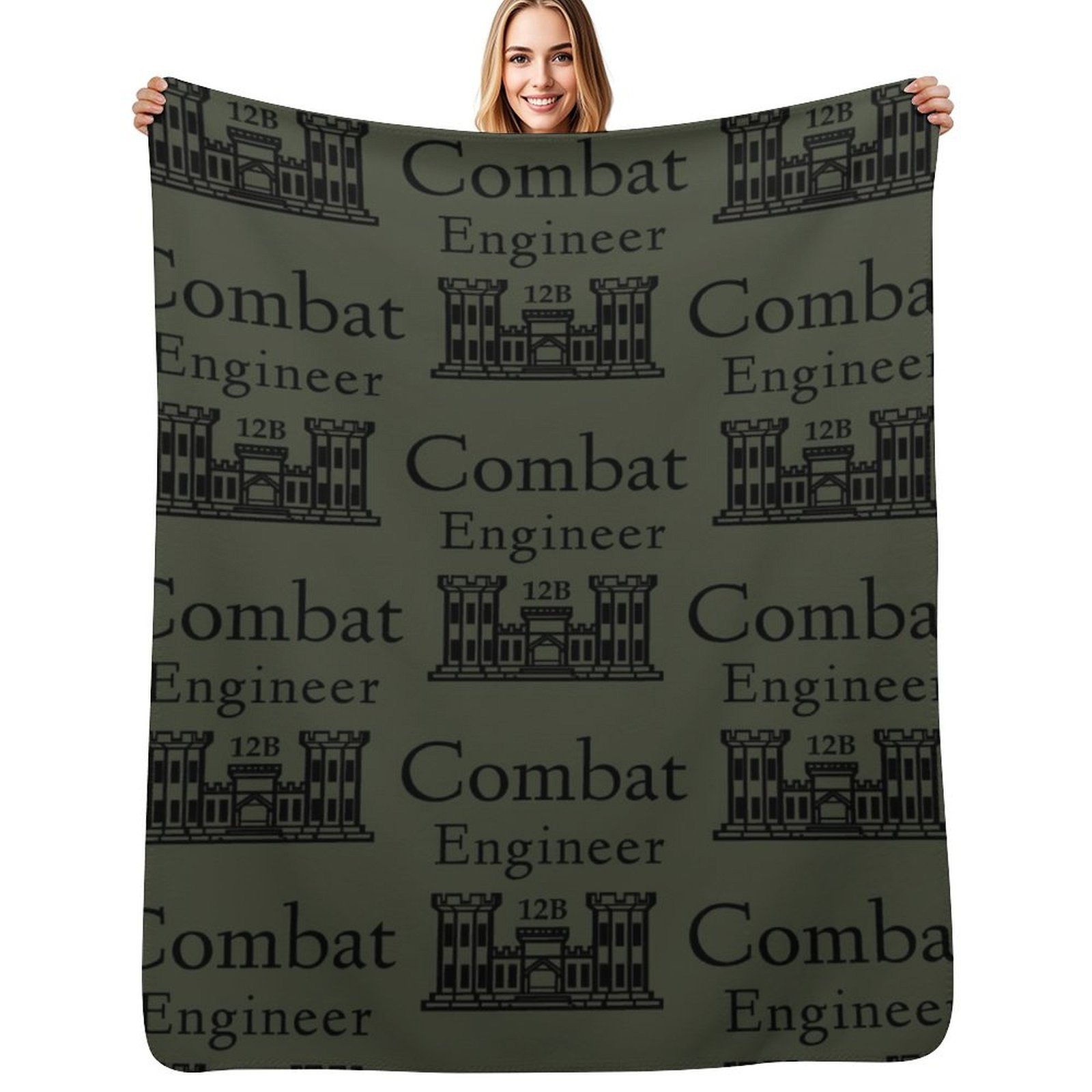 3D Printing Engineer - Army Combat Engineer Throw Blanket Soft