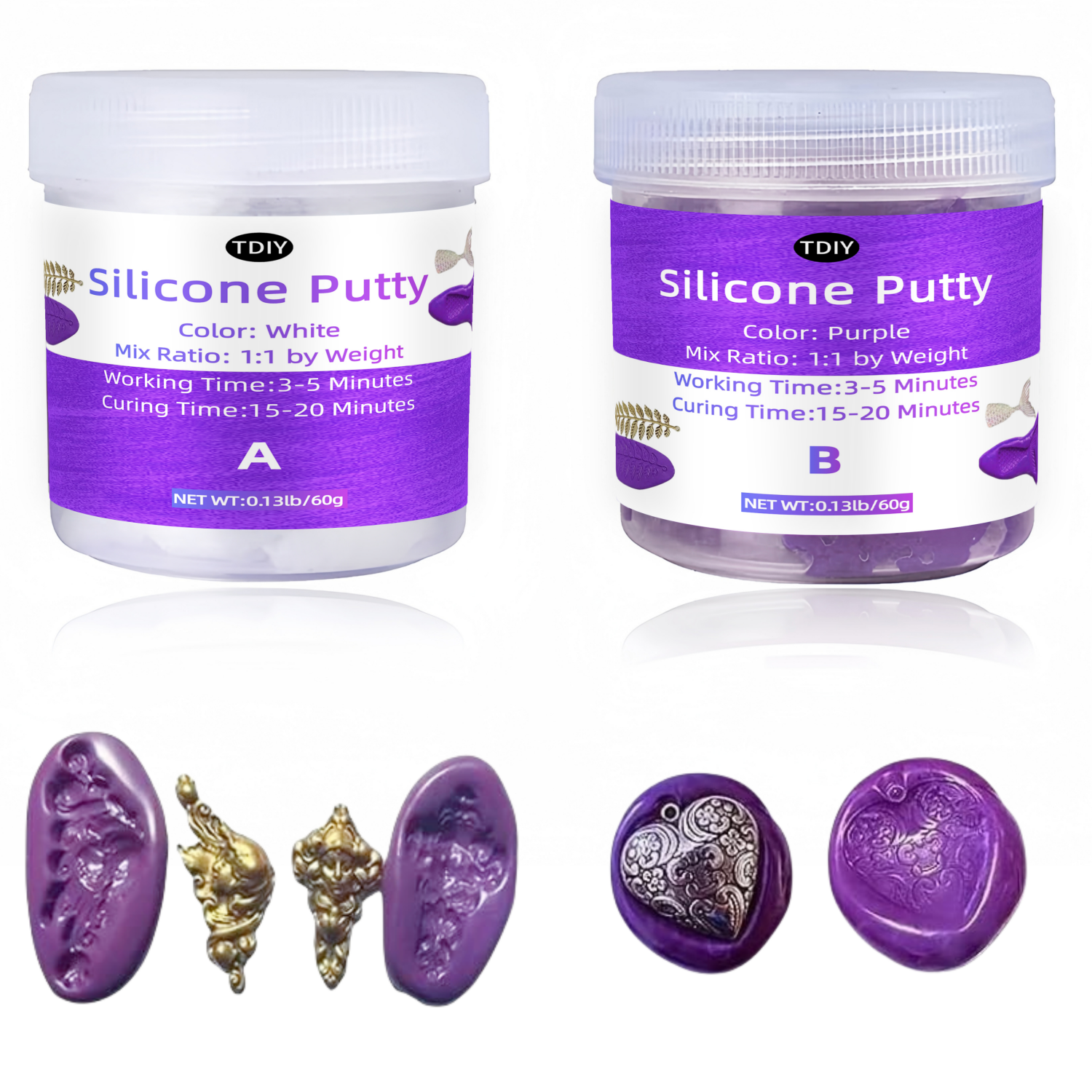3D Print Isopropyl Alcohol - Purple Silicone Mold Putty Safe &