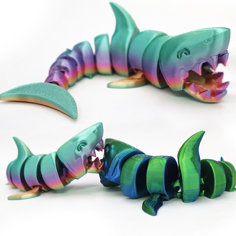 3D Printing Joint - 3D printed articulated shark statue, Ocean