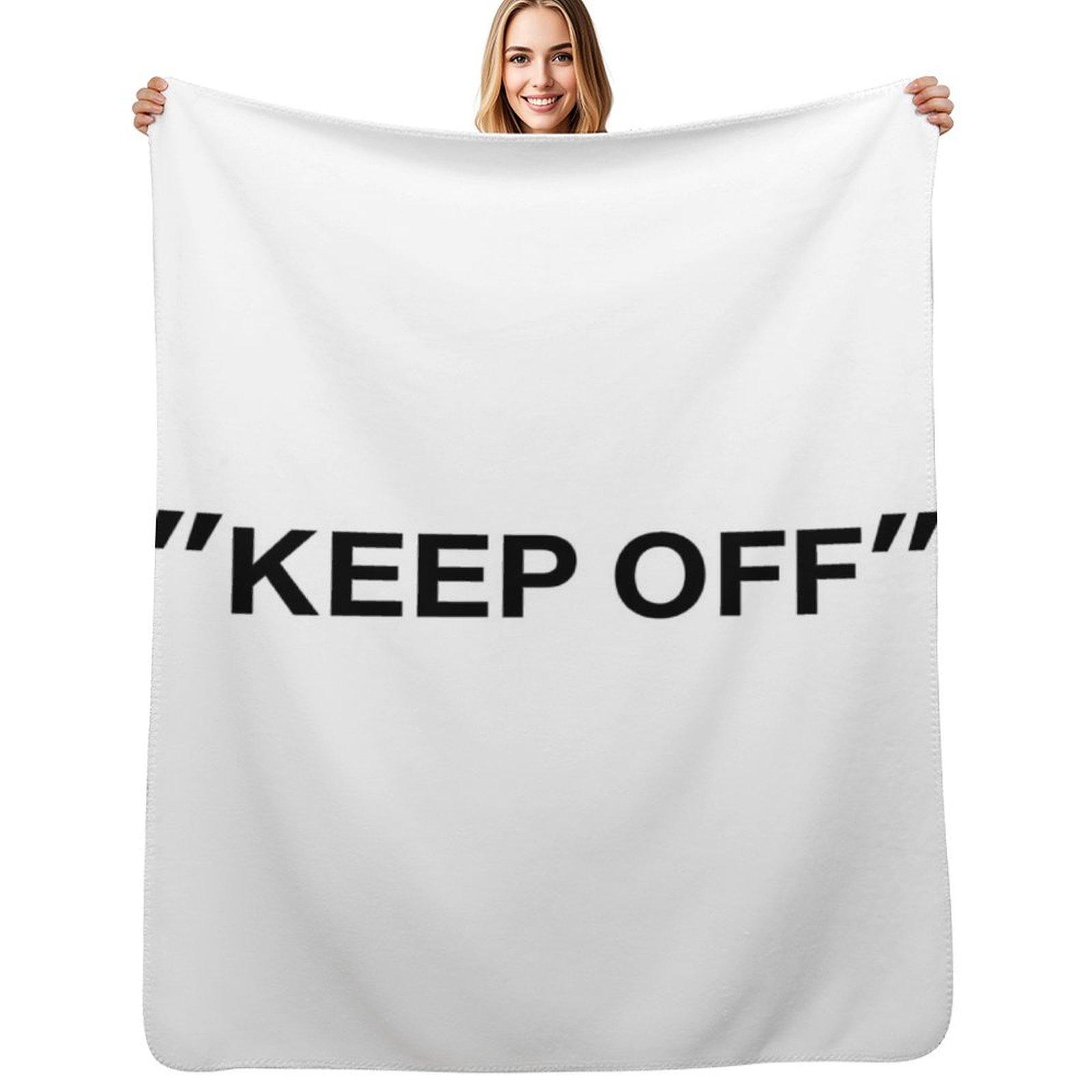 3D Printing Quotation - KEEP OFF Quotation Throw Blanket Stain