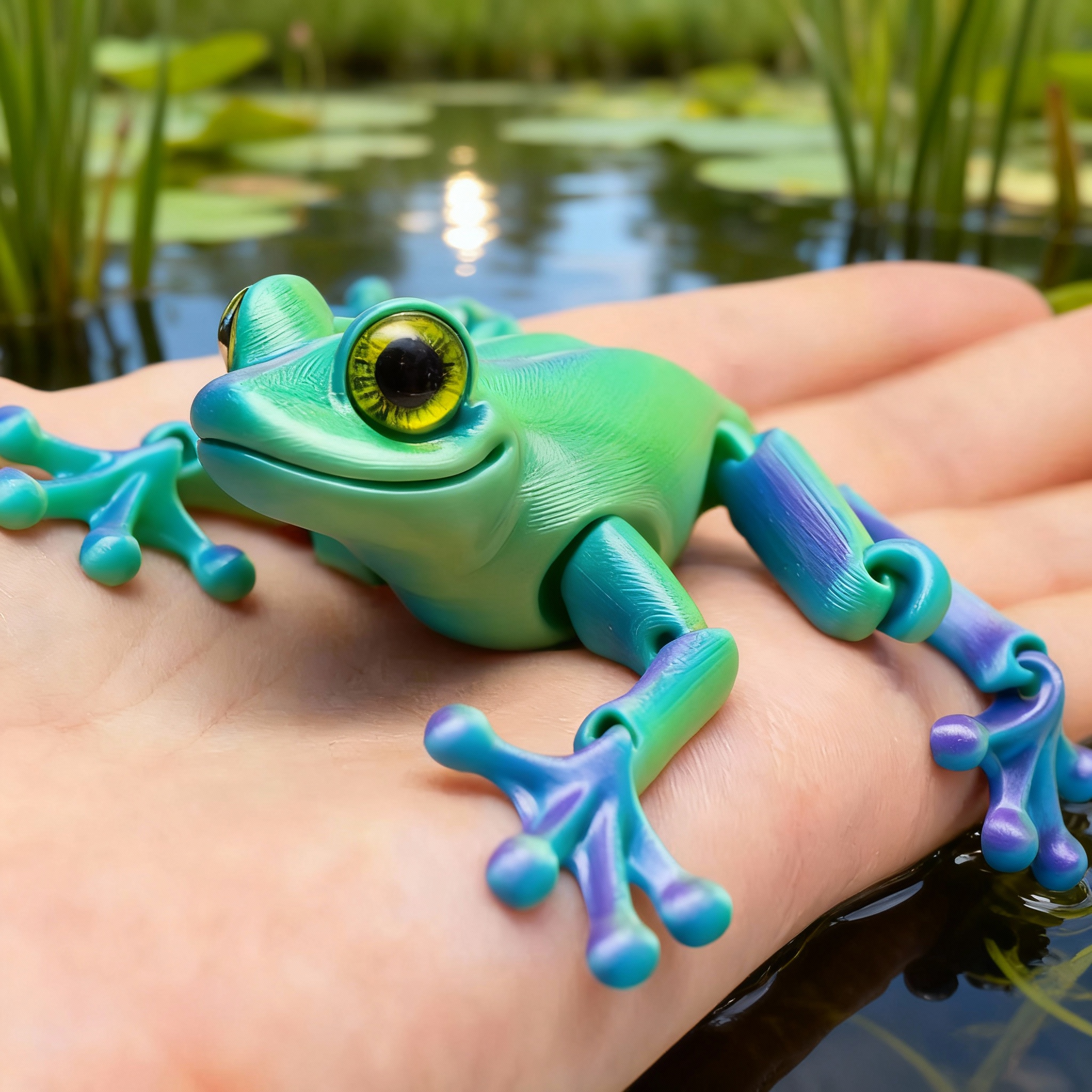 3D Printed Cute Frog Model Mul - 3D Printing Clay บทวิจารณ์และราคา