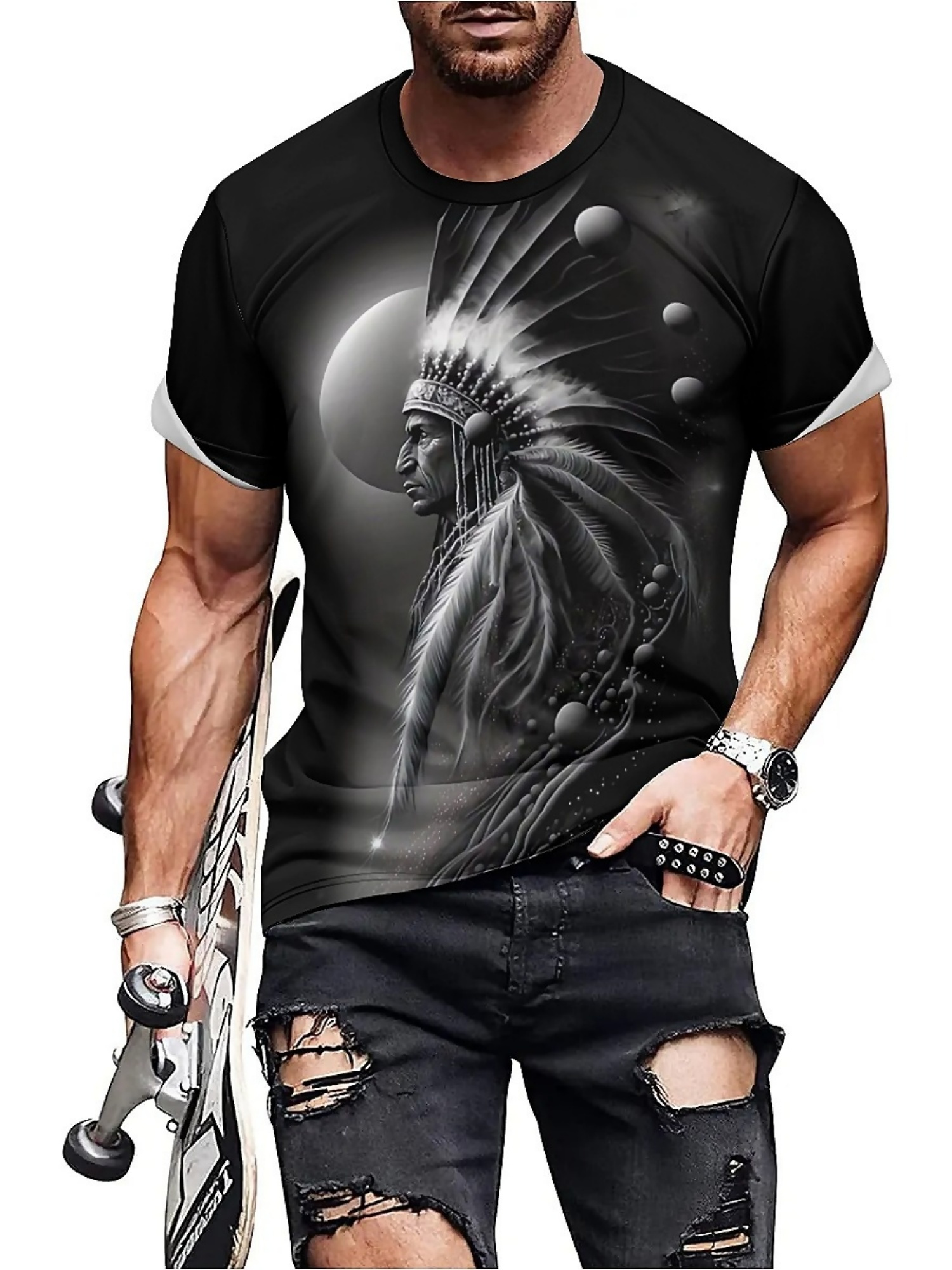 Men's 3D Printed Tribal Chieft - 3D Printing Designing บทวิจารณ์และราคา