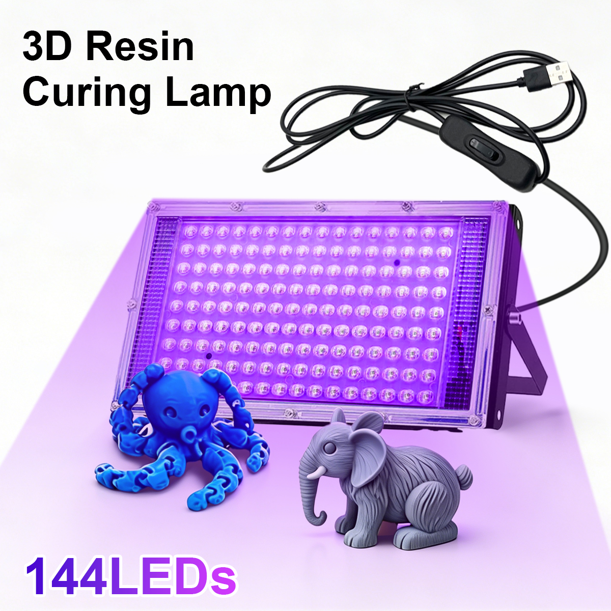 UV Resin Curing Light , 395nm  - 3D Print Isopropyl Alcohol บทวิจารณ์และราคา