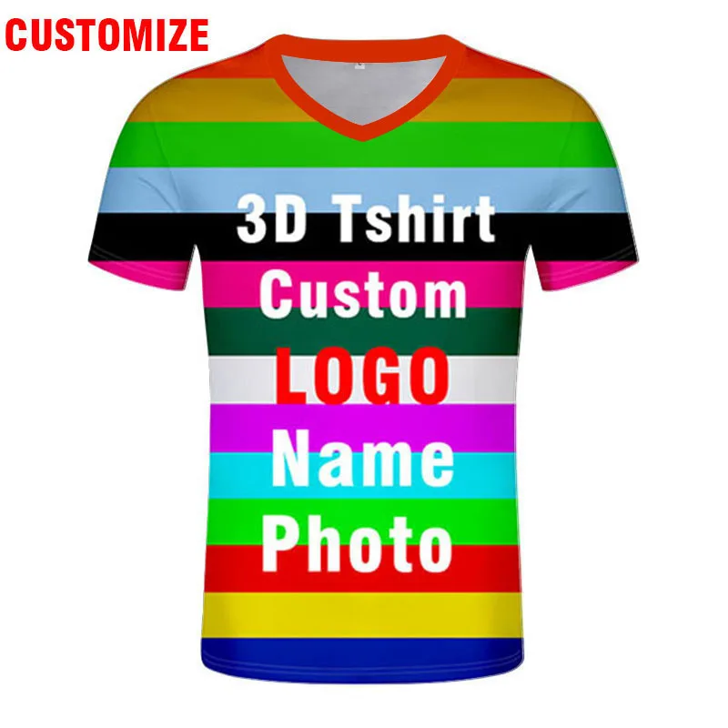 3D youth t shirt male free cus - 3D Printing Logo บทวิจารณ์และราคา
