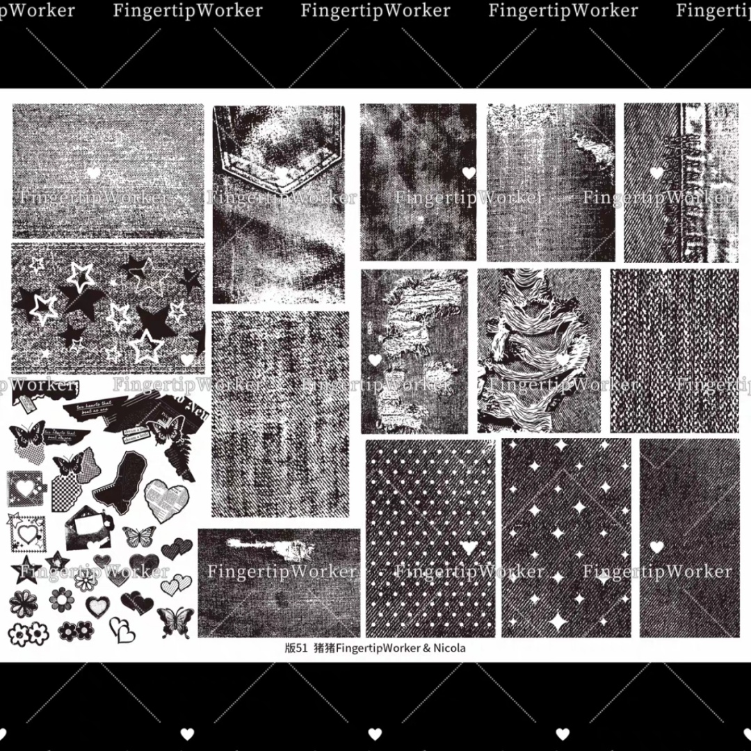 1PC Flowers Nail Stamping Plat - 3D Printing Templates Free บทวิจารณ์และราคา