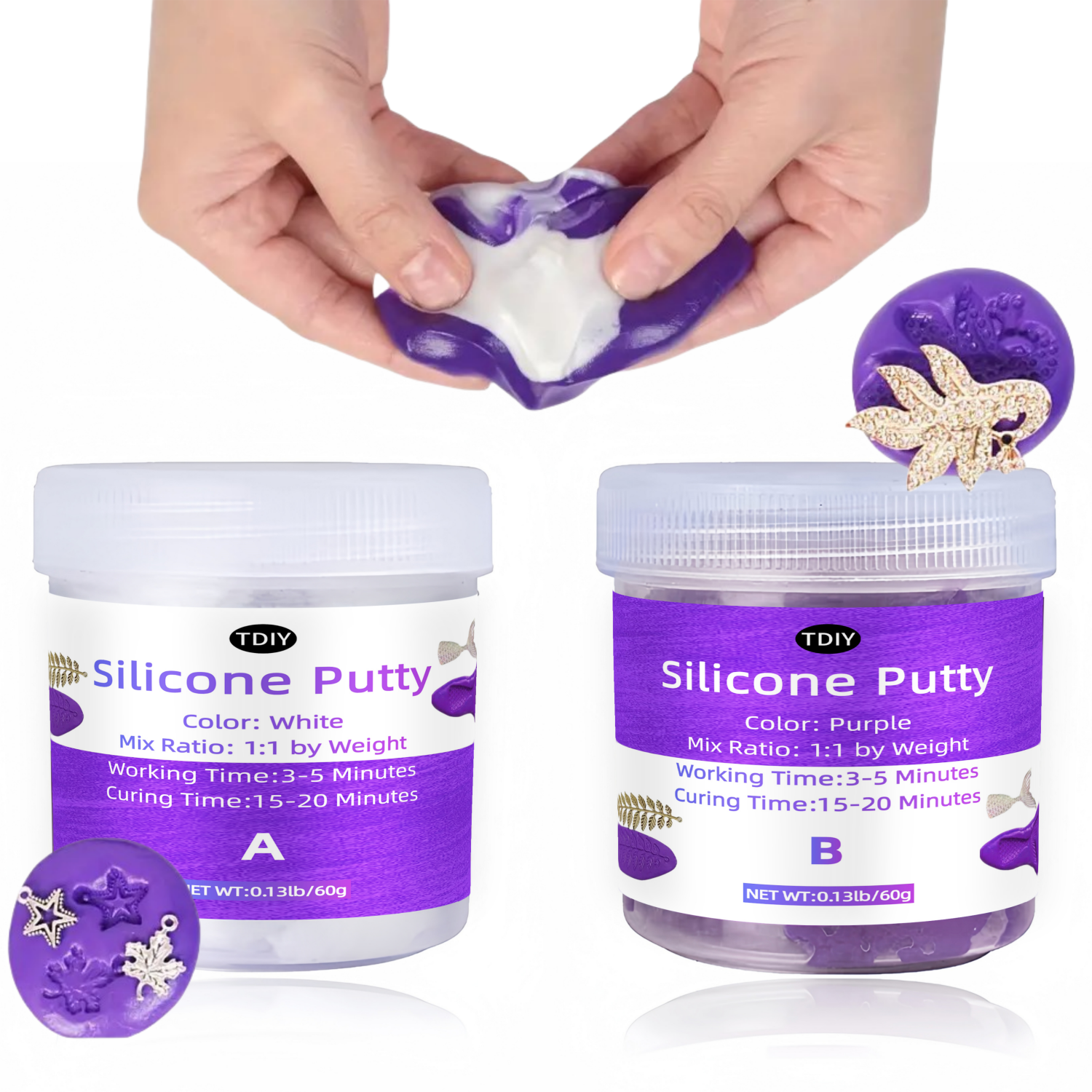Purple Silicone Mold Putty Saf - 3D Print Isopropyl Alcohol บทวิจารณ์และราคา