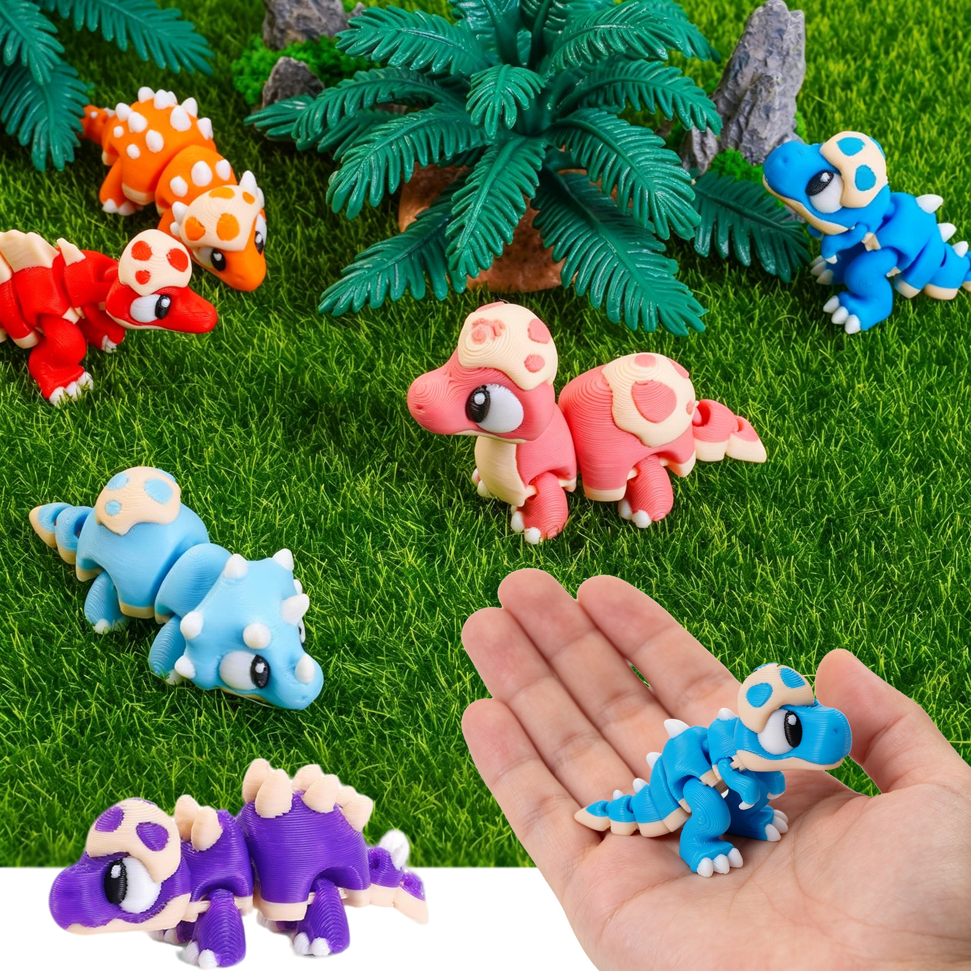 Set 3D Printed Mini Dinosaur T - 3D Printing Joint บทวิจารณ์และราคา
