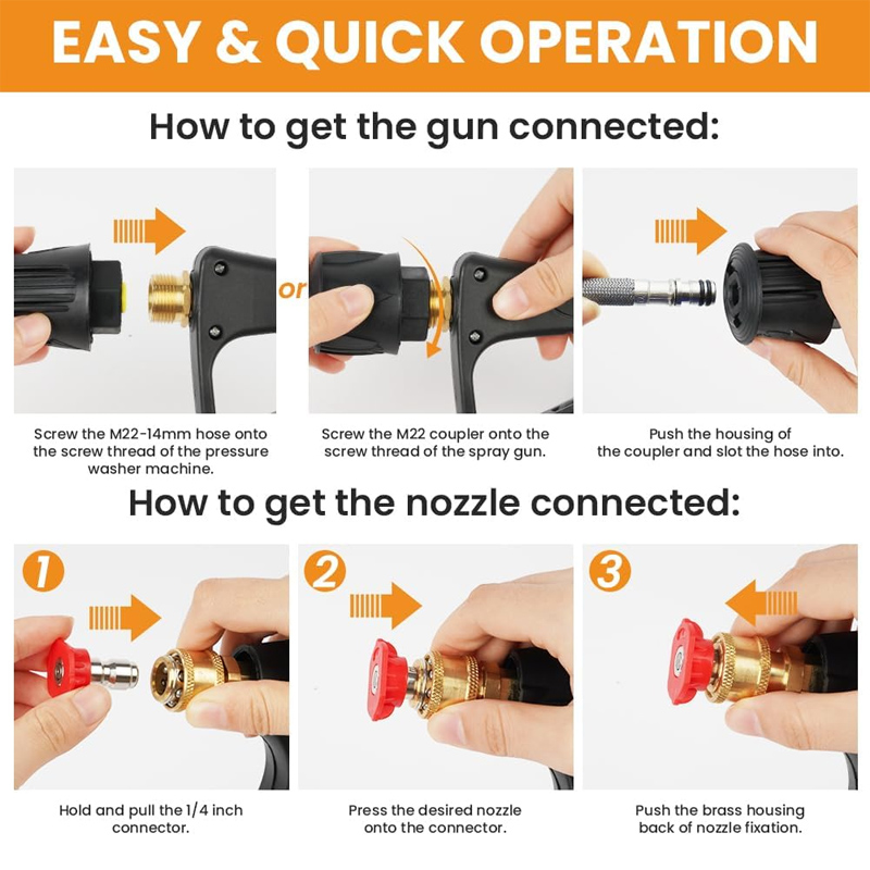 High Pressure Washer Gun with  - Nozzle Cleaning Kit บทวิจารณ์และราคา