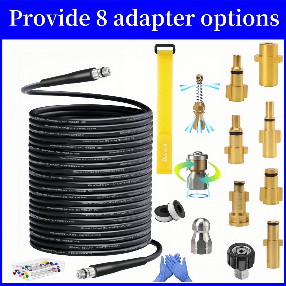 0.5~50m Sewer Cleaning Hose Hi - Nozzle Cleaning Kit บทวิจารณ์และราคา