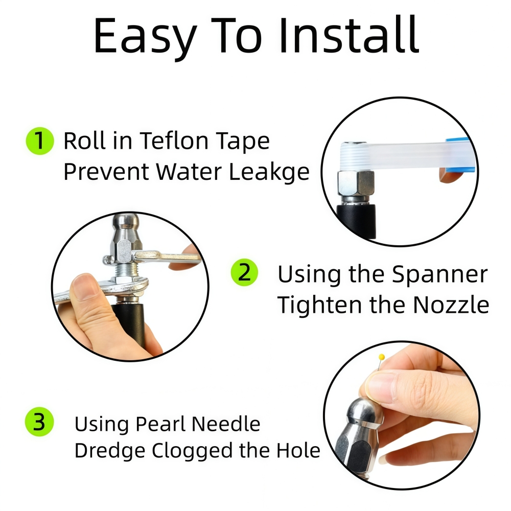 5~50m Pressure Washer Sewer Je - Nozzle Cleaning Kit บทวิจารณ์และราคา